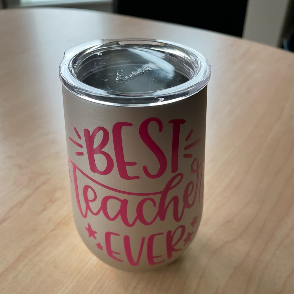 New! Rabbit stainless steel “Best Teacher” insulated tumbler